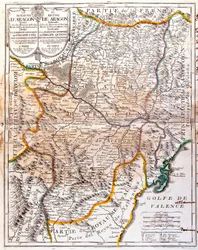 Mapa del Reino de Aragón (España)