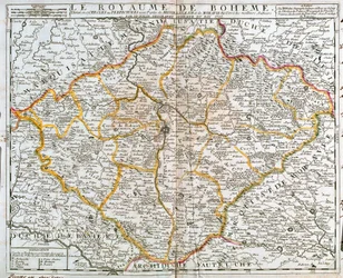 Mapa del Reino de Bohemia (República Checa)