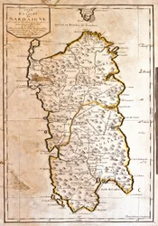 Mapa del Reino de Cerdeña (Italia)