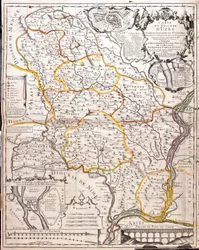 Mapa de la diócesis de Uzès (Francia) (Grabado)