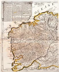 Mapa del Reino de Galicia (España)