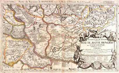 Mapa de la parte oriental del Reino de Hungría