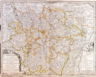Mapa de la provincia de Lorena (Francia)