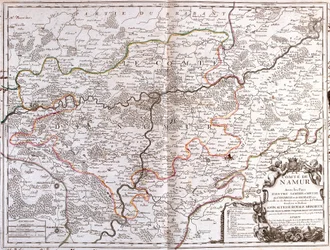 Mapa de la provincia de Namur (Bélgica)
