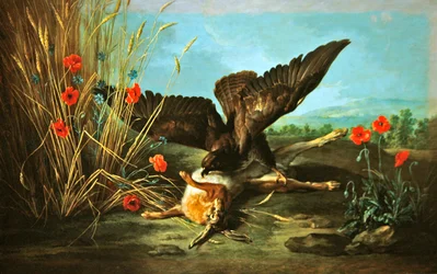 Un Ratonero Derribando una Liebre, o El Halcón y la Liebre, 1749