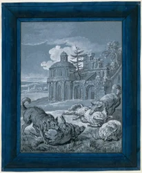 Lobos atacando ovejas ("Rein de Trop II")