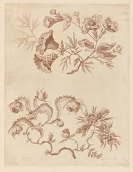 Ramas de flores, de "Recueil de Differentes Fleurs de Fantaisie Dans le Goût Chinois"