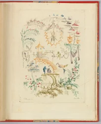 Diseño ornamental de "Nouvelle suite de cahiers chinois a l