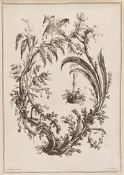 Árboles con cesta y parasol