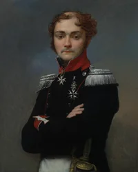 Retrato de Charles-Louis Regnault, un oficial de las guerras napoleónicas, c.1814-15
