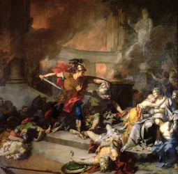 La muerte de Príamo, 1785