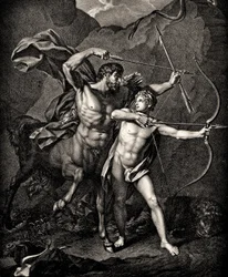 La educación de Aquiles por Quirón