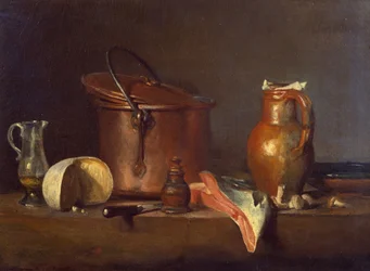 Naturaleza muerta con salmón, c.1730