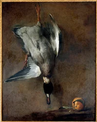 El pato muerto, siglo XVIII, Gien, Musée de la Chasse