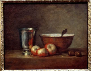 La copa de plata. Pintura de Jean Baptiste Simeon Chardin (1699-1779)