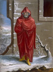 Un turco con ropa de invierno, lámina 41 de «Colección de cien estampas que representan las diferentes naciones del Levante» de Charles de Ferriol, grabada por Jean-Baptiste Haussard (activo 1679-1749), 1