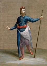 Un arquitecto armenio, lámina 88 de la «Colección de cien estampas que representan las diferentes naciones del Levante» de Charles de Ferriol, grabada por J. de Franssieres, 1707-08