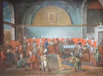 Cena en palacio en honor de un embajador