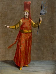 El Ibriktar Agassi, lámina 6 de la «Colección de cien estampas que representan las diferentes naciones del Levante» de Charles de Ferriol, grabada por Gérard Scotin (1671-1716), 1707-08