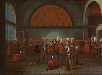 La comida en honor del embajador Cornelis Calkoen