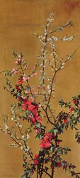 Rama de Cerezo Japonés y Espino