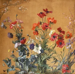 Amapolas, lirios y flores