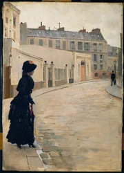 La espera. Rue de Chateaubriand, París (pintura sobre lienzo)