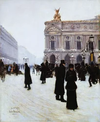 Fuera de la ópera, París, 1879