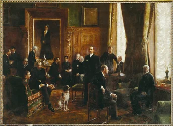 El salón de la condesa Potocka en 1887 (pintura sobre lienzo)
