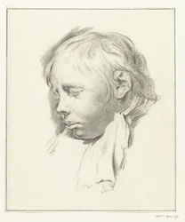 Cabeza de niño dormido