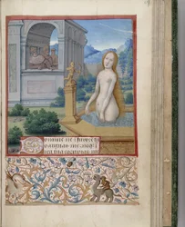 Betsabé bañándose Libro de Horas, 1485-1499