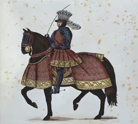 Luis XII entrando en Génova, grabado por Gautier después de una ilustración en las 