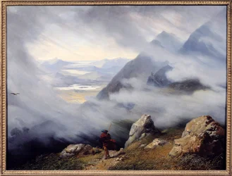 Paisaje escocés. Pintura de Jean Bruno Gassies (1786-1832), 1826. Óleo, 0,6 x 0,79 m. Autun, Musée Rolin.