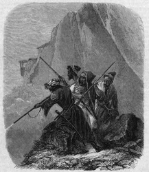 Soldados circasianos (una región del Cáucaso)