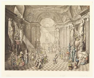 Dibujo, Vista del baile de máscaras, 1770-80
