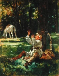 Descanso de jinetes