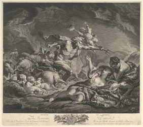 Neptuno y Amymone, siglo XVIII