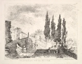 Vista de los jardines de la Villa d