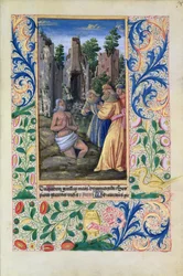 Escena de Bautismo, de las Horas de Luis de Orleans, 1469