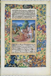 El encuentro de Abigail y David, del Libro de Horas de Luis de Orleans, 1490
