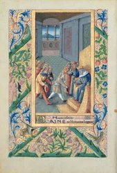 Ms Lat. Q.v.I.126 f.53v David siendo enviado a Saúl, del 