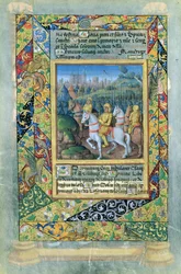 El ejército de los israelitas, del Libro de Horas de Luis de Orleans, 1490