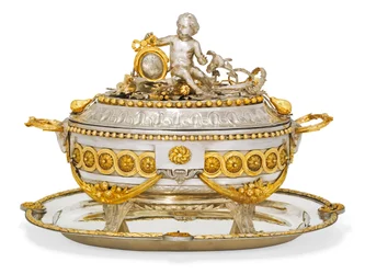 Sopera, tapa y soporte, Malinas, c.1780