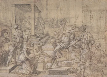 Amya solicitando a Fausto la custodia de San Mamas, ca. 1543
