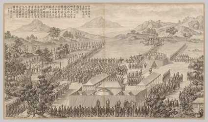 Rewards to Generals and Officers in Quelling the Uigurs: from Battle Scenes of the Quelling of Rebellions in the Western Regions, with Imperial Poems