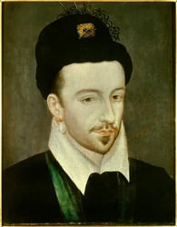 Retrato del rey de Francia Enrique III (1551-1589) Pintura atribuida a Jean Ducourt (2ª mitad del siglo XVI) Sol. 0,29 x 0,22 m - Retrato del rey Enrique III de Francia (1551-1589). Cuadro atribuido a Jean Ducourt (2ª mitad del siglo XVI)