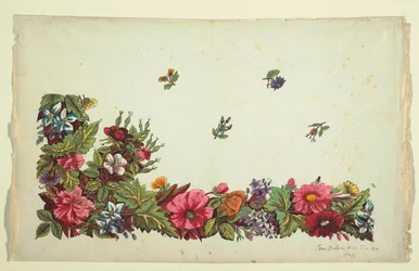 Diseño floral para textil impreso