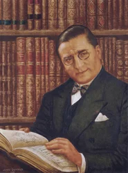 Armand Albert Rateau en su biblioteca, por Jean Dunand (1877-1942)