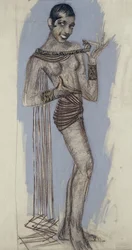 Josephine Baker - Maqueta para un importante panel de laca
