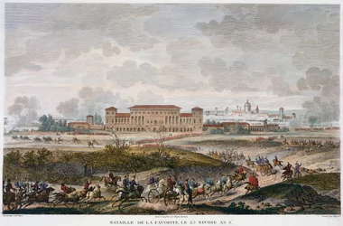 La batalla de La Favorita, Italia, 25 Nivose, Año 5 enero 1797